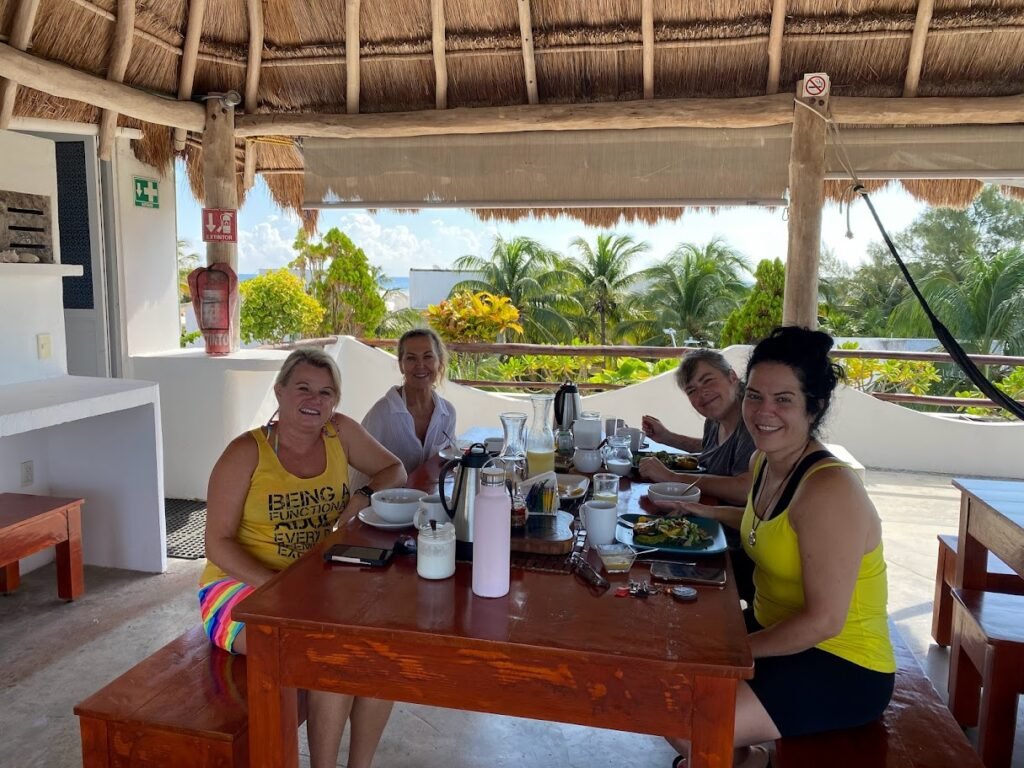women at a retreat in Mexico